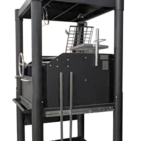 Gaucho Grill with Firebox Argentine Style All in Black with 6 Distinct Grilling Areas Tagwood BBQ02SIB - PRE-ORDER