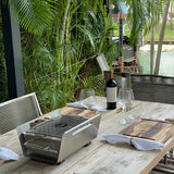 Tagwood BBQ Table Top Warming Brazier | Stainless steel and Acacia wood | BBQ07SS--