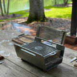 Tagwood BBQ Table Top Warming Brazier | Stainless steel and Acacia wood | BBQ07SS--