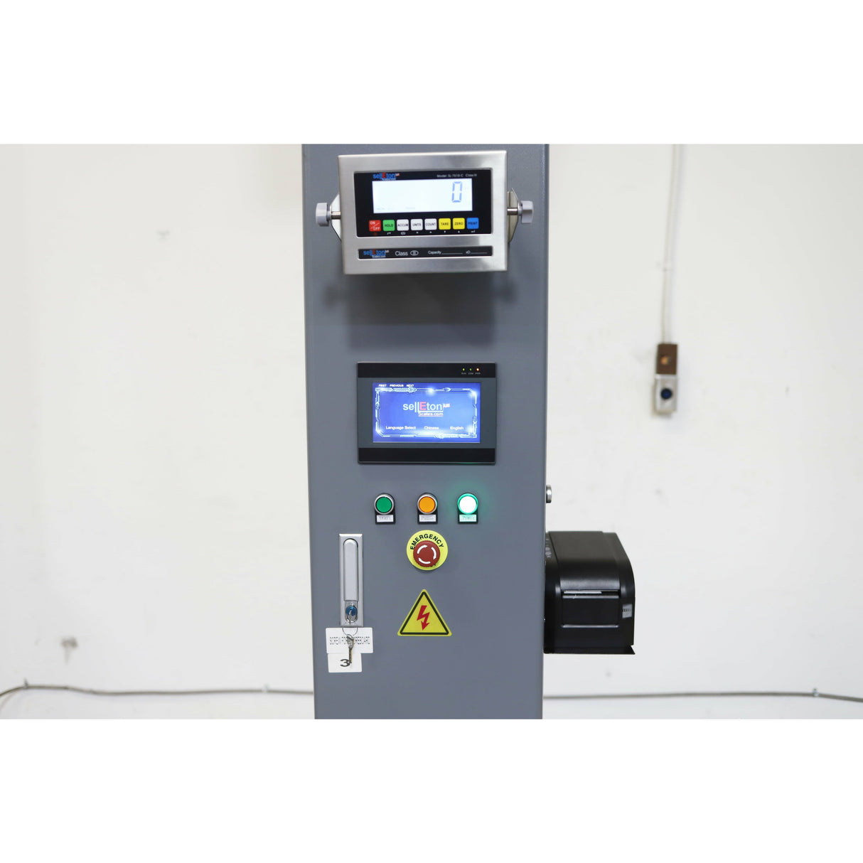 Prime Scales SL-K120 Industrial Pre-Stretch Selleton Wrapping Machine with Built-in Scale l 5000 lbs x 1 lb