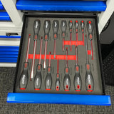 Boxo 15-Piece Slotted, Phillips & Pozi Tip Screwdriver Set | 2/3rd EVA Foam