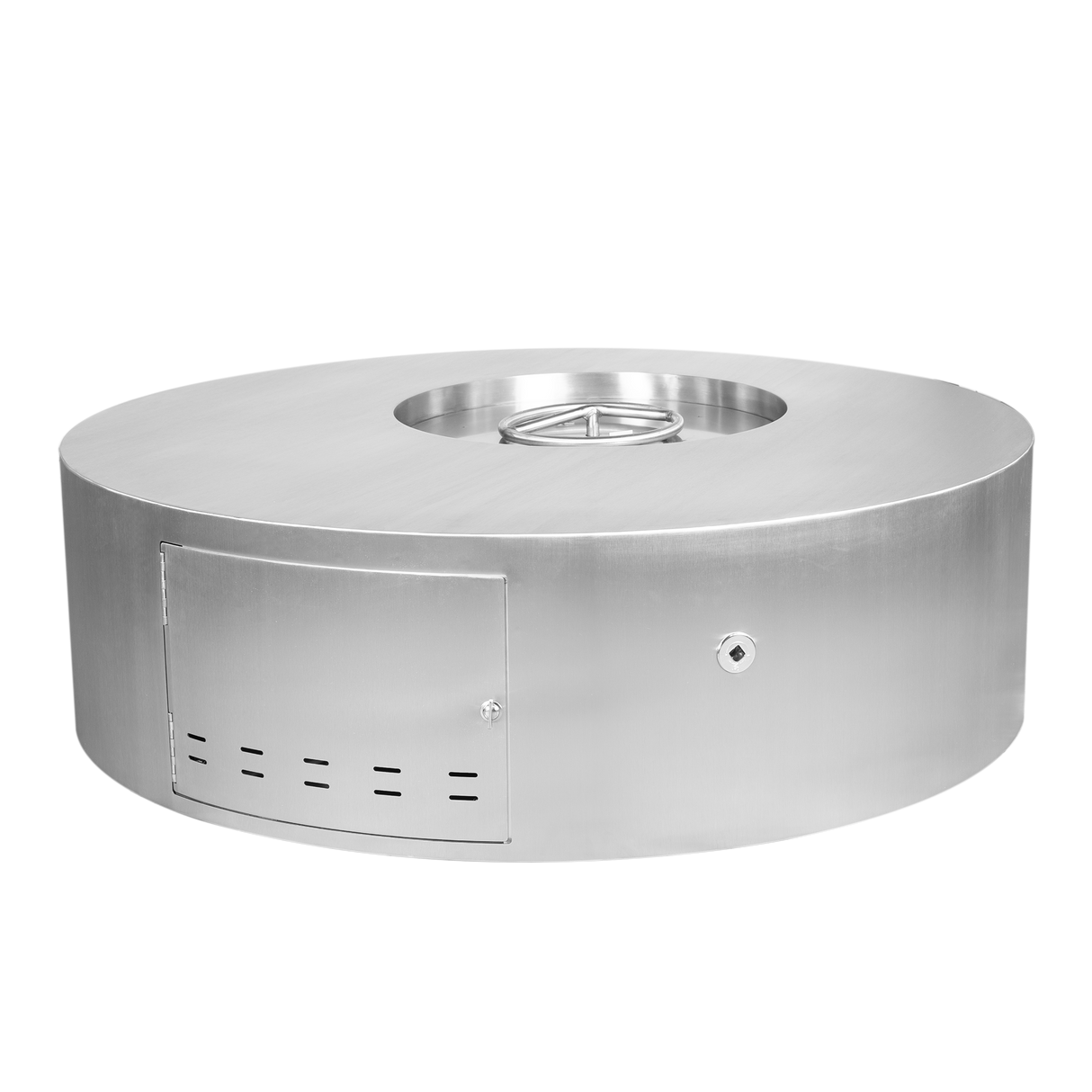 The Outdoor Plus Isla Metal Fire Pit - Low Profile plus Free Cover