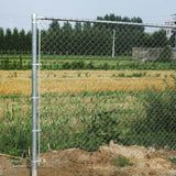Aleko Galvanized Steel Chain Link Fence - Complete Kit - 5 x 50 Feet - 11.5 AW Gauge