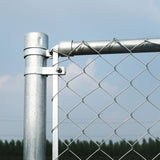 Aleko Galvanized Steel Chain Link Fence - Complete Kit - 4 x 50 Feet - 12.5 AW Gauge