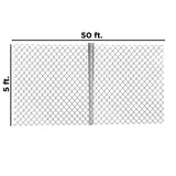 Aleko Galvanized Steel Chain Link Fence - Complete Kit - 5 x 50 Feet – 12.5 AW Gauge