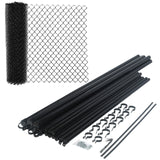 Aleko Galvanized Steel Chain Link Fence – Complete Kit – 5x50 ft. – 9.5 AW Gauge - Black