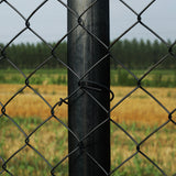 Aleko Galvanized Steel Chain Link Fence – Complete Kit – 5x50 ft. – 9.5 AW Gauge - Black