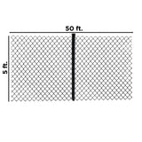 Aleko Galvanized Steel Chain Link Fence – Complete Kit – 5x50 ft. – 9.5 AW Gauge - Black