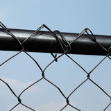 Aleko Galvanized Steel Chain Link Fence – Complete Kit – 6x50 ft. – 9.5 AW Gauge - Black