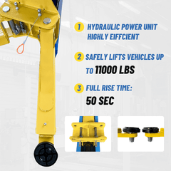Katool AK-H115Z 11000 lbs Heavy Duty Two Post Lift