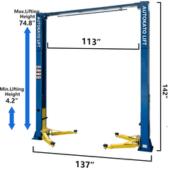 Katool AK-H115Z 11000 lbs Heavy Duty Two Post Lift