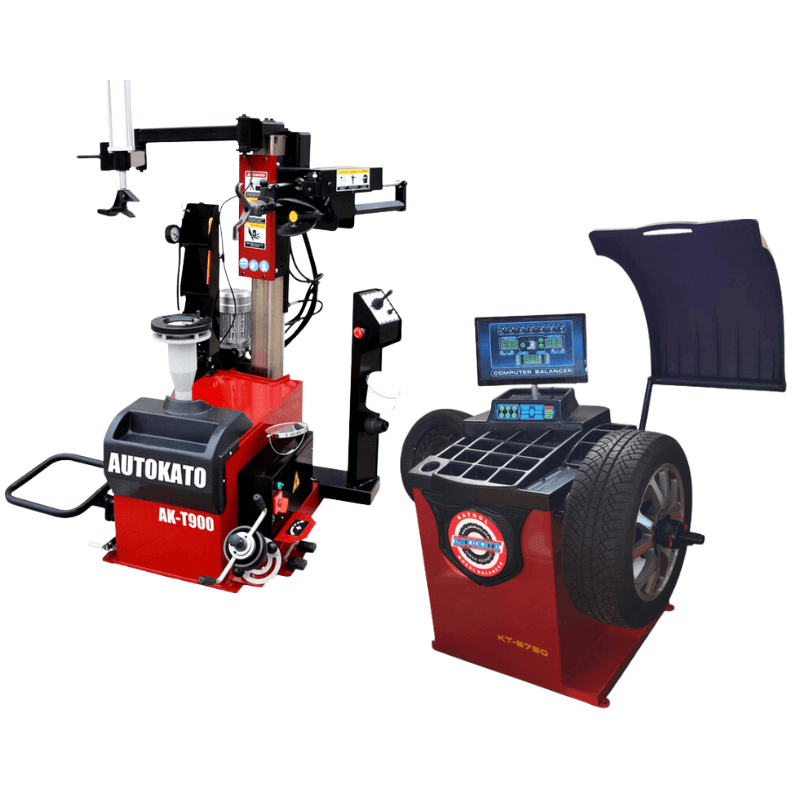 Katool KT-T900 Tire Changer with KT-B750 Combo Wheel Balancer