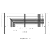 Aleko Steel Dual Swing Driveway Gate - Kyiv Style - 18 x 6 Feet