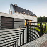 Aleko Steel Dual Swing Driveway Gate - Kyiv Style - 18 x 6 Feet