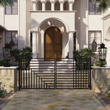 Aleko Steel Dual Swing Driveway Gate - Kyiv Style - 14 x 6 Feet