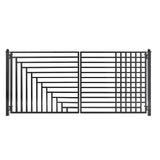 Aleko Steel Dual Swing Driveway Gate - Kyiv Style - 12 x 6 Feet
