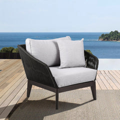 Athos Eucalyptus Rope Outdoor Lounge Chair - Stylish Comfort for Your Home and Garden Retreat