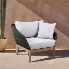 Athos Eucalyptus Rope Outdoor Lounge Chair - Stylish Comfort for Your Home and Garden Retreat
