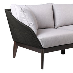 Athos Eucalyptus Rope Outdoor Sofa - Stylish, Durable Seating for Your Patio with Removable Cushions