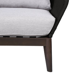 Athos Eucalyptus Rope Outdoor Sofa - Stylish, Durable Seating for Your Patio with Removable Cushions