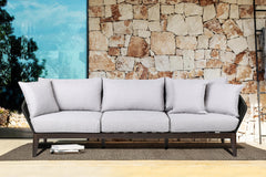Athos Eucalyptus Rope Outdoor Sofa - Stylish, Durable Seating for Your Patio with Removable Cushions