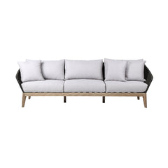 Athos Eucalyptus Rope Outdoor Sofa - Stylish, Durable Seating for Your Patio with Removable Cushions