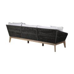 Athos Eucalyptus Rope Outdoor Sofa - Stylish, Durable Seating for Your Patio with Removable Cushions