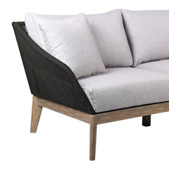 Athos Eucalyptus Rope Outdoor Sofa - Stylish, Durable Seating for Your Patio with Removable Cushions