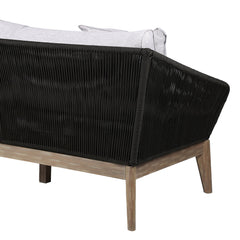 Athos Eucalyptus Rope Outdoor Sofa - Stylish, Durable Seating for Your Patio with Removable Cushions