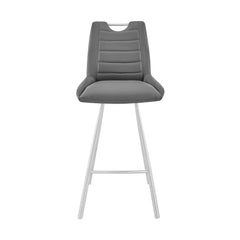 Arizona Modern Faux Leather Barstool with Footrest - Stylish Comfort for Your Home Decor!