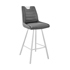 Arizona Modern Faux Leather Barstool with Footrest - Stylish Comfort for Your Home Decor!