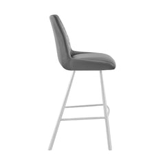 Arizona Modern Faux Leather Barstool with Footrest - Stylish Comfort for Your Home Decor!