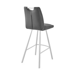 Arizona Modern Faux Leather Barstool with Footrest - Stylish Comfort for Your Home Decor!