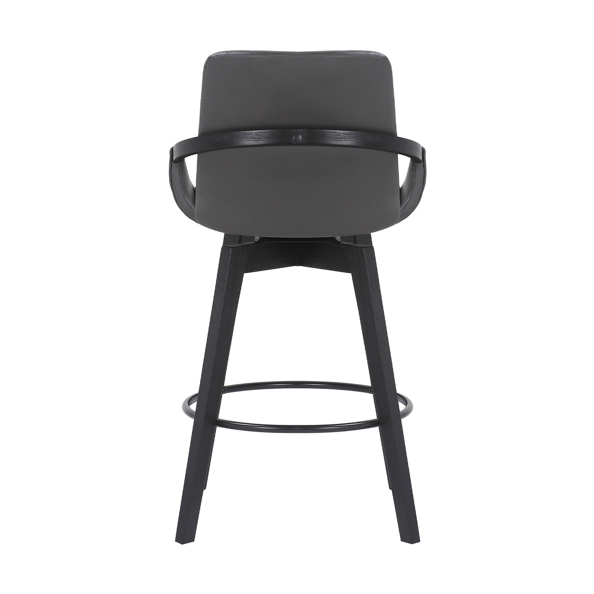 Baylor Swivel Barstool in Luxurious Faux Leather - Stylish & Durable Wood Frame for Modern Homes