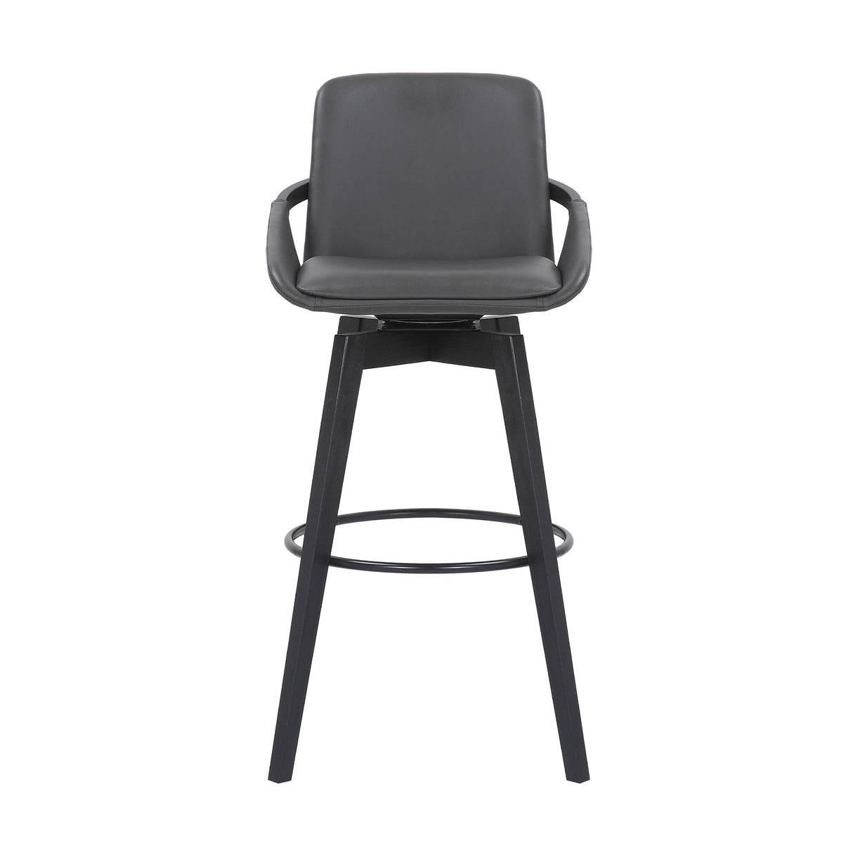 Baylor Swivel Barstool in Luxurious Faux Leather - Stylish & Durable Wood Frame for Modern Homes