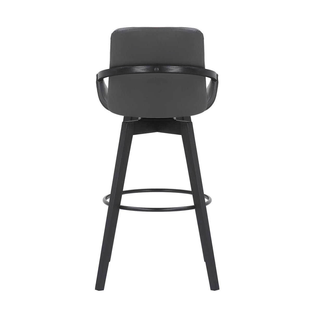 Baylor Swivel Barstool in Luxurious Faux Leather - Stylish & Durable Wood Frame for Modern Homes