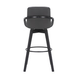 Baylor Swivel Barstool in Luxurious Faux Leather - Stylish & Durable Wood Frame for Modern Homes