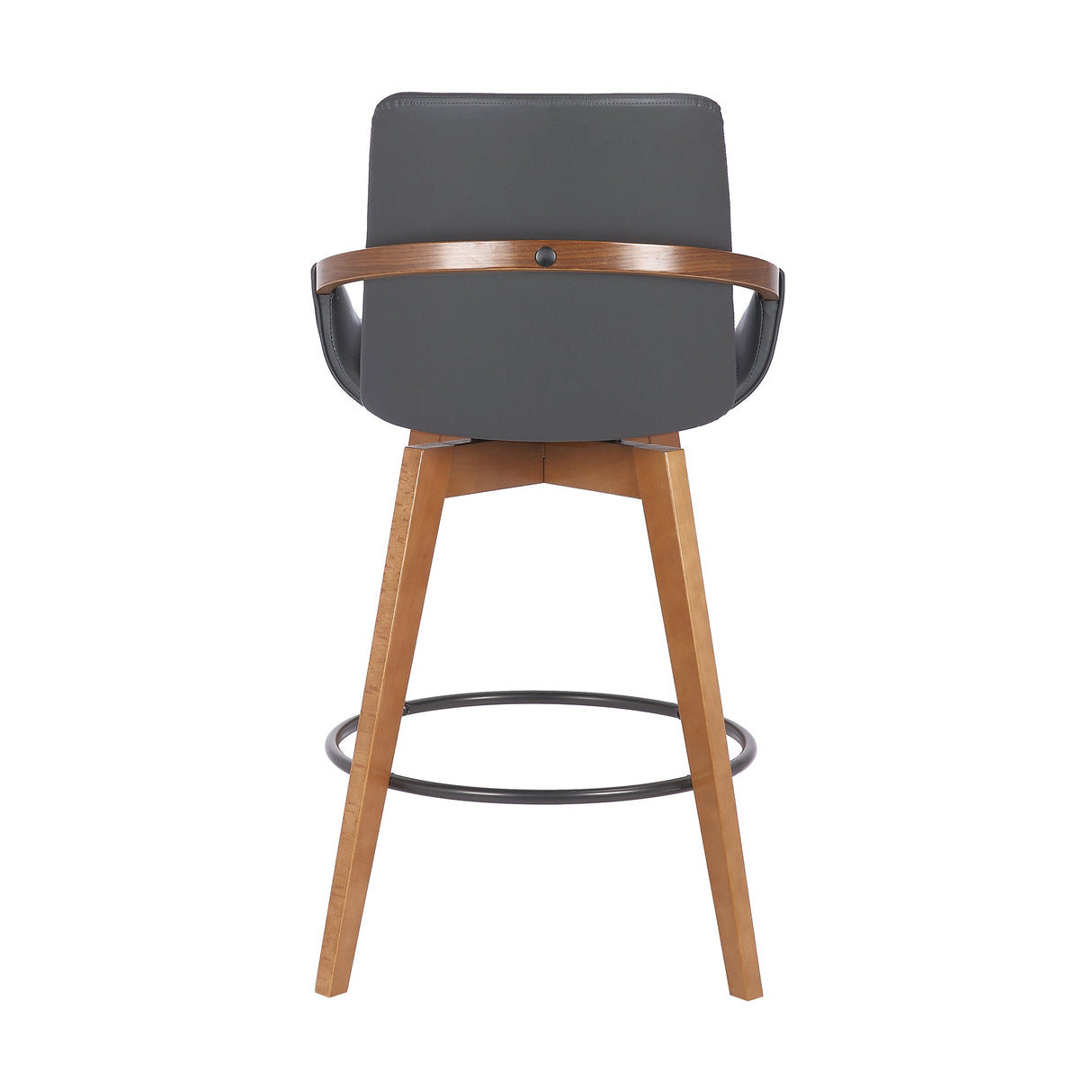 Baylor Swivel Barstool in Luxurious Faux Leather - Stylish & Durable Wood Frame for Modern Homes