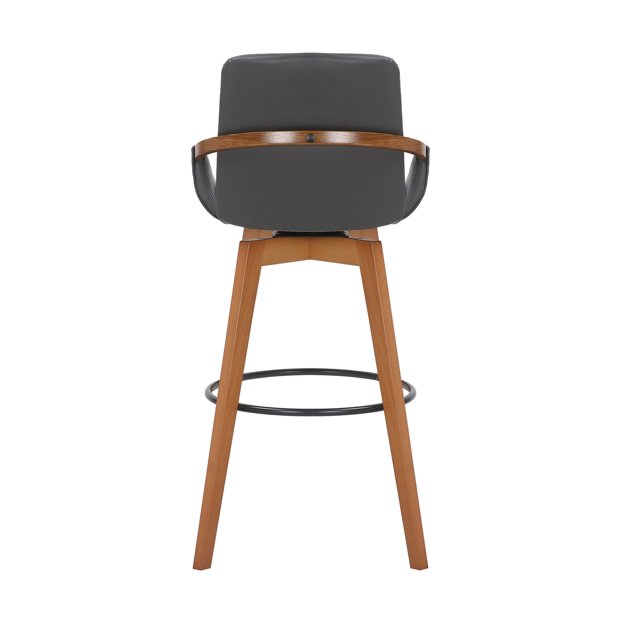 Baylor Swivel Barstool in Luxurious Faux Leather - Stylish & Durable Wood Frame for Modern Homes