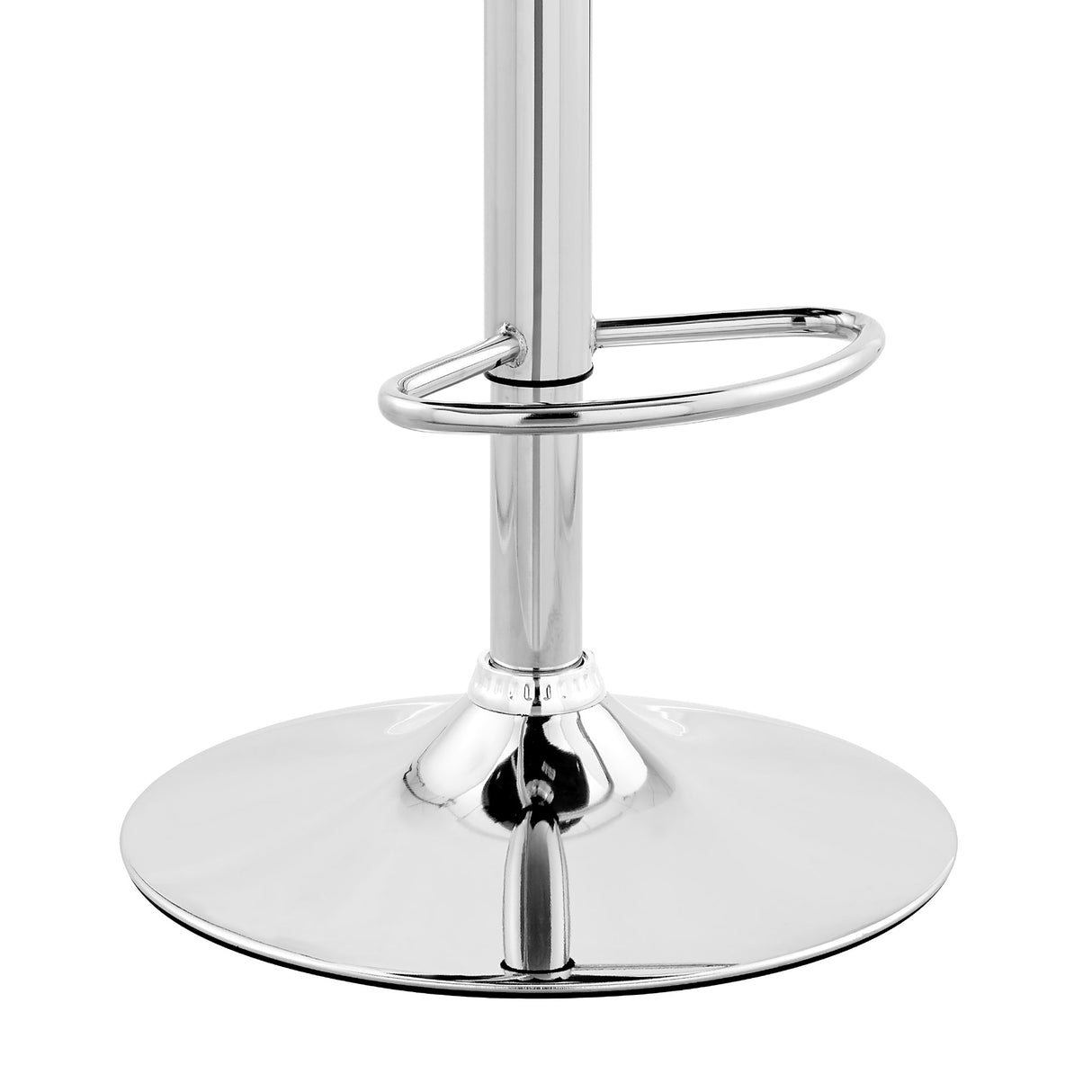 Brock Adjustable Faux Leather Bar Stool with 360-Degree Swivel and Walnut Wood for Ultimate Comfort