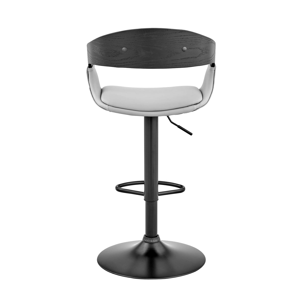 Benson Adjustable Faux Leather Bar Stool with 360-Degree Swivel and Ergonomic Comfort Design