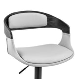 Benson Adjustable Faux Leather Bar Stool with 360-Degree Swivel and Ergonomic Comfort Design