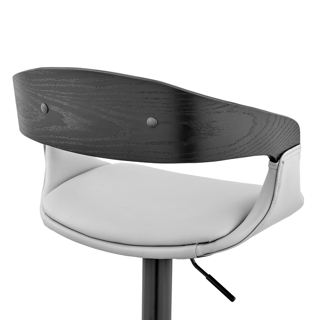 Benson Adjustable Faux Leather Bar Stool with 360-Degree Swivel and Ergonomic Comfort Design