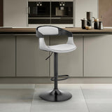 Benson Adjustable Faux Leather Bar Stool with 360-Degree Swivel and Ergonomic Comfort Design