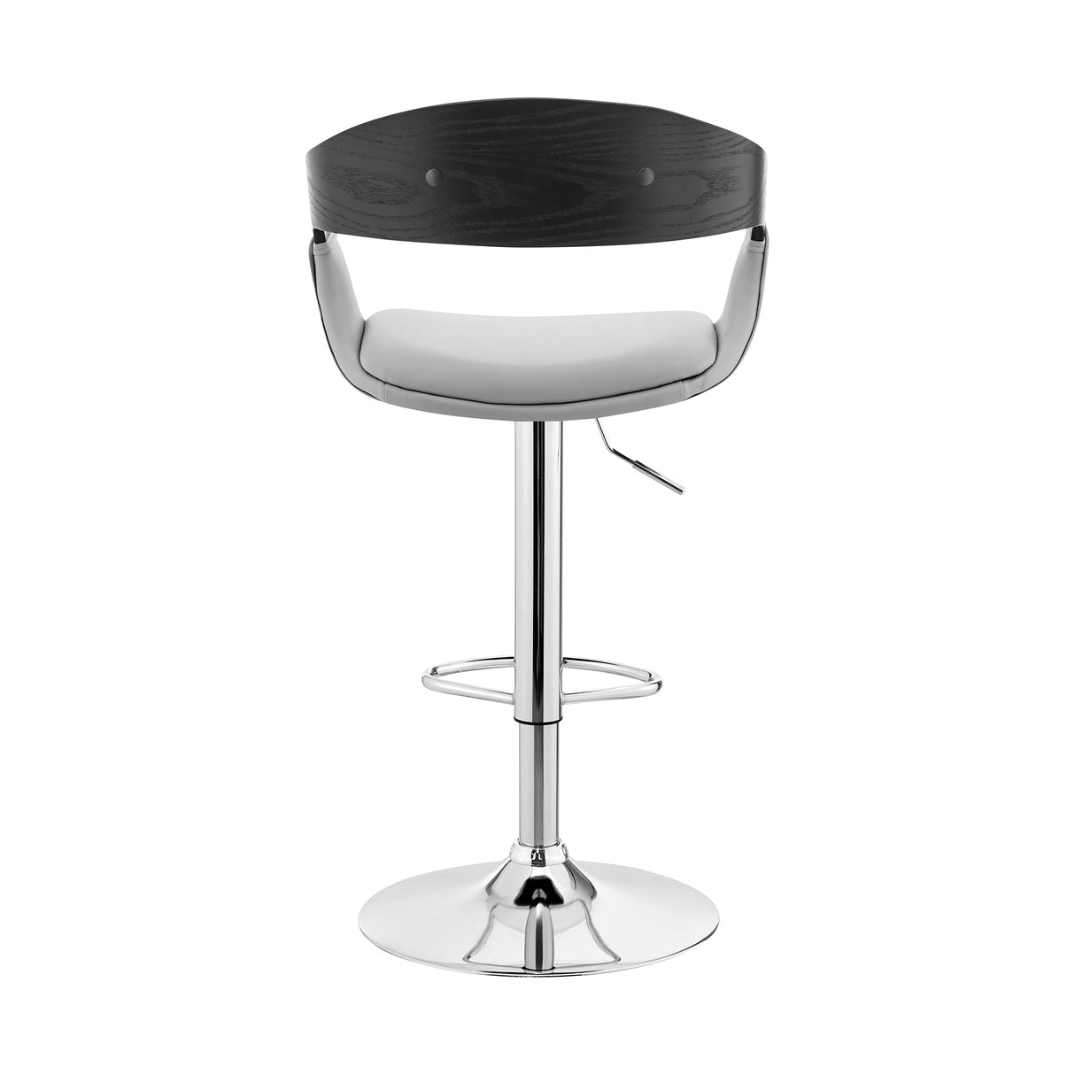 Benson Adjustable Faux Leather Bar Stool with 360-Degree Swivel and Ergonomic Comfort Design