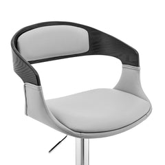 Benson Adjustable Faux Leather Bar Stool with 360-Degree Swivel and Ergonomic Comfort Design