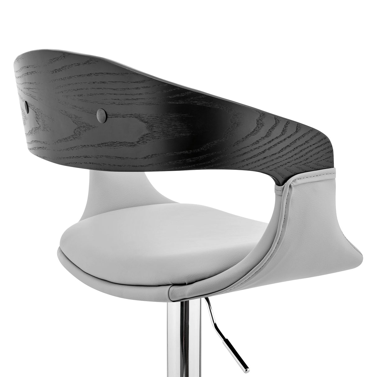 Benson Adjustable Faux Leather Bar Stool with 360-Degree Swivel and Ergonomic Comfort Design