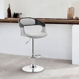 Benson Adjustable Faux Leather Bar Stool with 360-Degree Swivel and Ergonomic Comfort Design