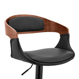 Benson Adjustable Faux Leather Bar Stool with 360-Degree Swivel and Ergonomic Comfort Design