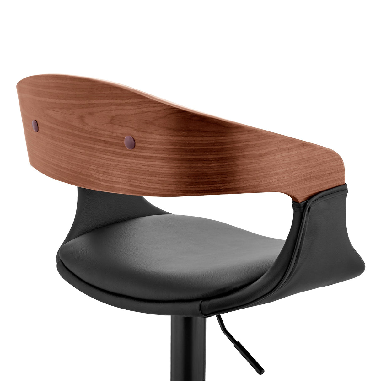 Benson Adjustable Faux Leather Bar Stool with 360-Degree Swivel and Ergonomic Comfort Design